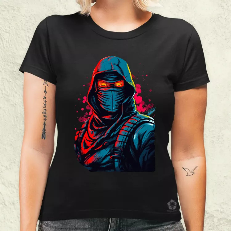 Retró ninja v2 női póló