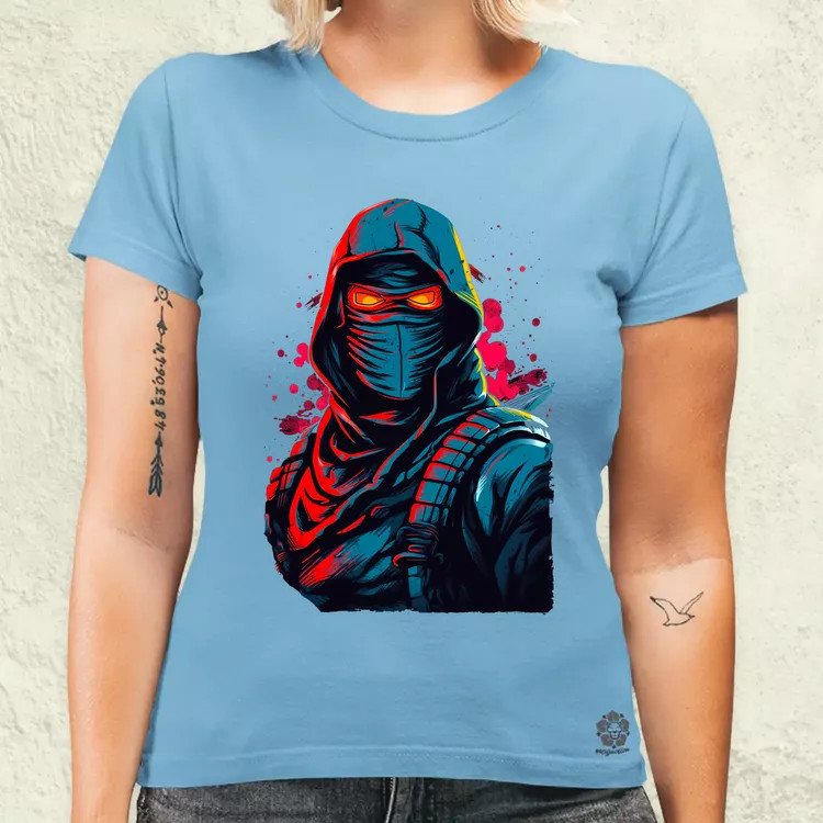 Retró ninja v2 női póló