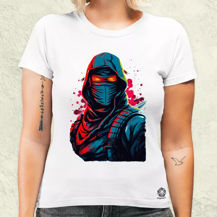 Retró ninja v2 női póló
