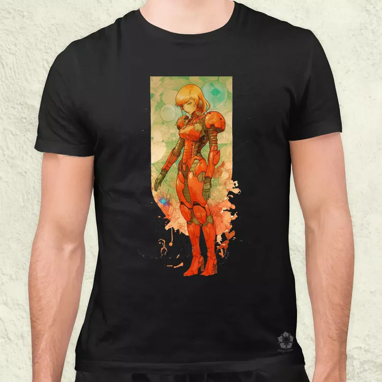 Retro sci-fi anime asztronauta férfi póló