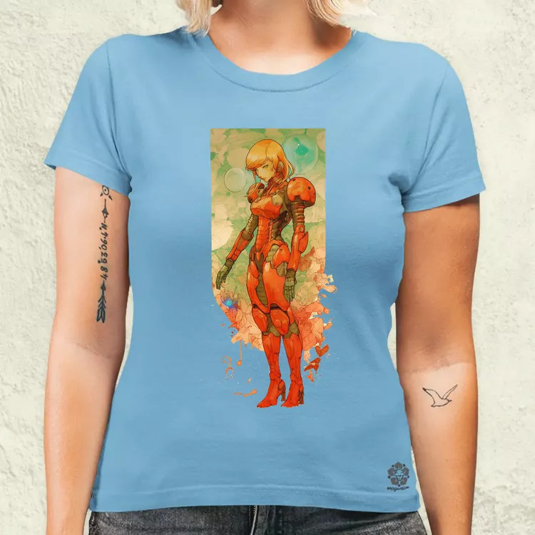 Retro sci-fi anime asztronauta női póló