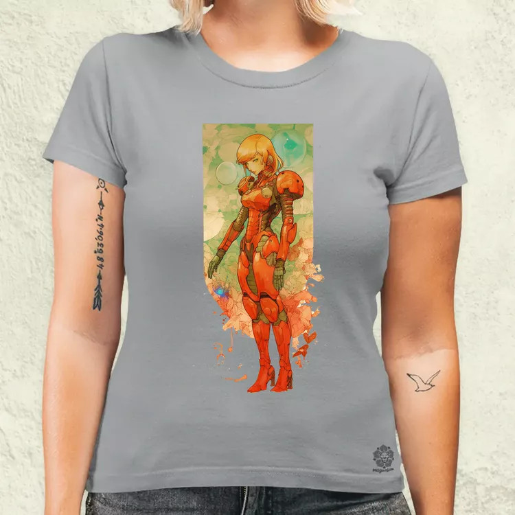 Retro sci-fi anime asztronauta női póló