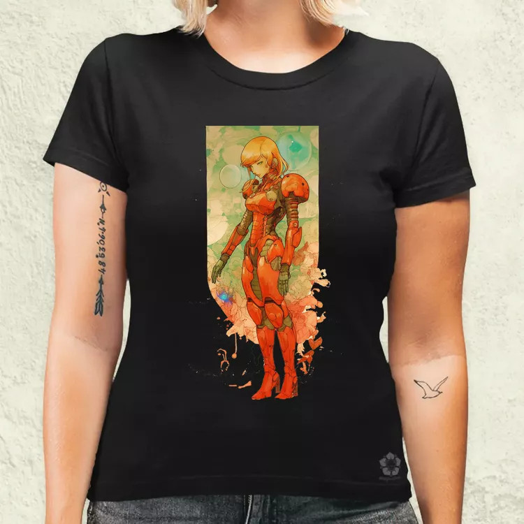 Retro sci-fi anime asztronauta női póló