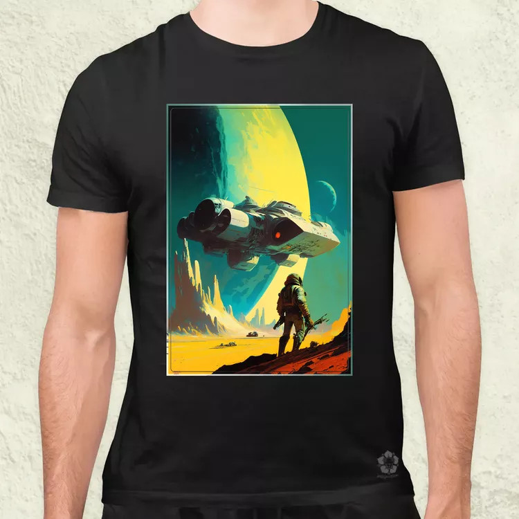 Retró sci-fi v1 férfi póló