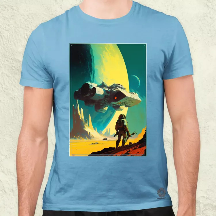Retró sci-fi v1 férfi póló