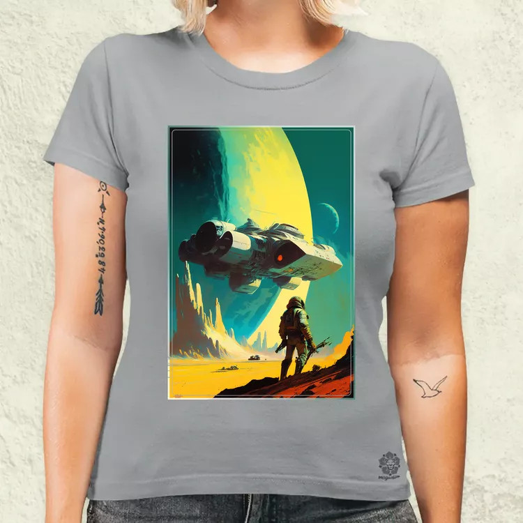 Retró sci-fi v1 női póló