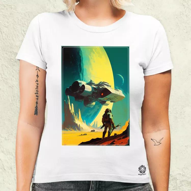 Retró sci-fi v1 női póló