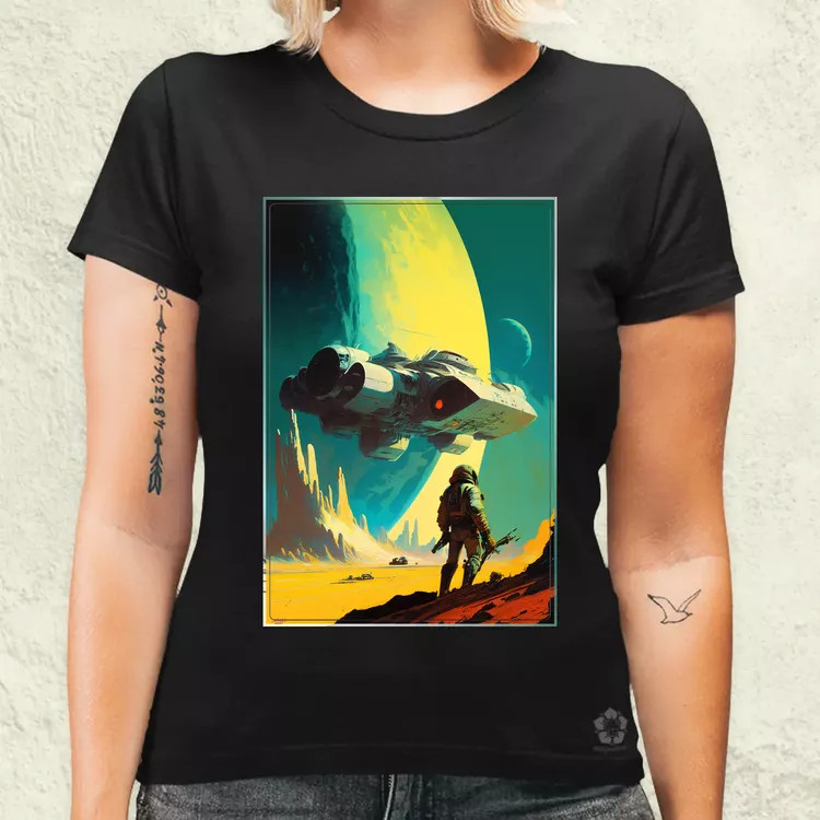 Retró sci-fi v1 női póló