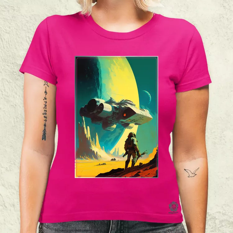 Retró sci-fi v1 női póló
