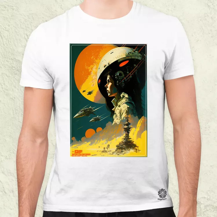 Retró sci-fi v10 férfi póló