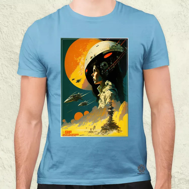 Retró sci-fi v10 férfi póló