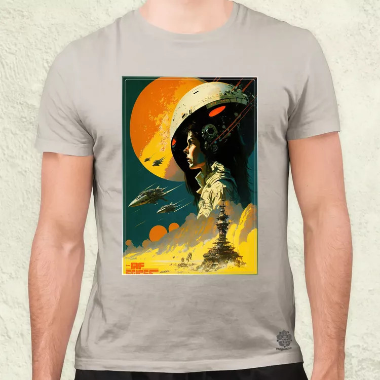 Retró sci-fi v10 férfi póló