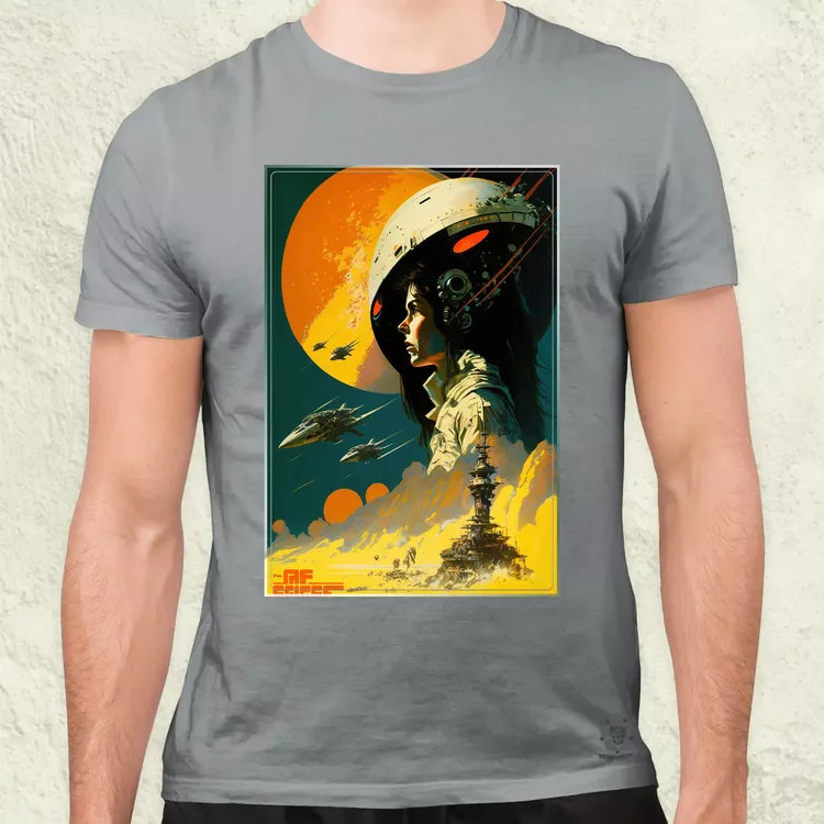 Retró sci-fi v10 férfi póló