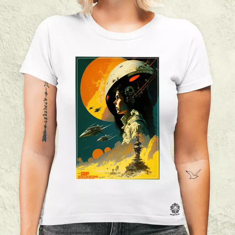 Retró sci-fi v10 női póló