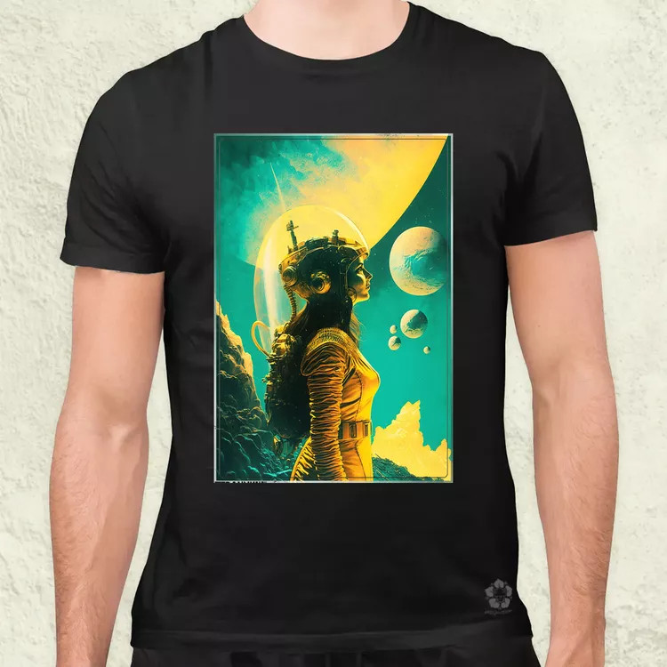 Retró sci-fi v11 férfi póló