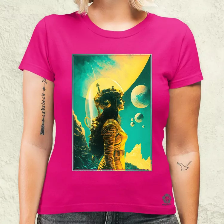 Retró sci-fi v11 női póló
