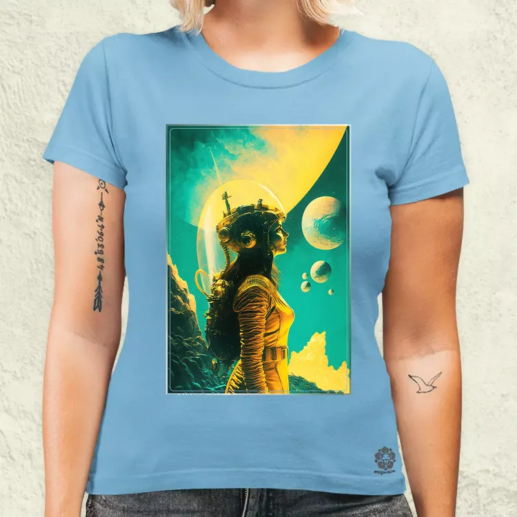 Retró sci-fi v11 női póló