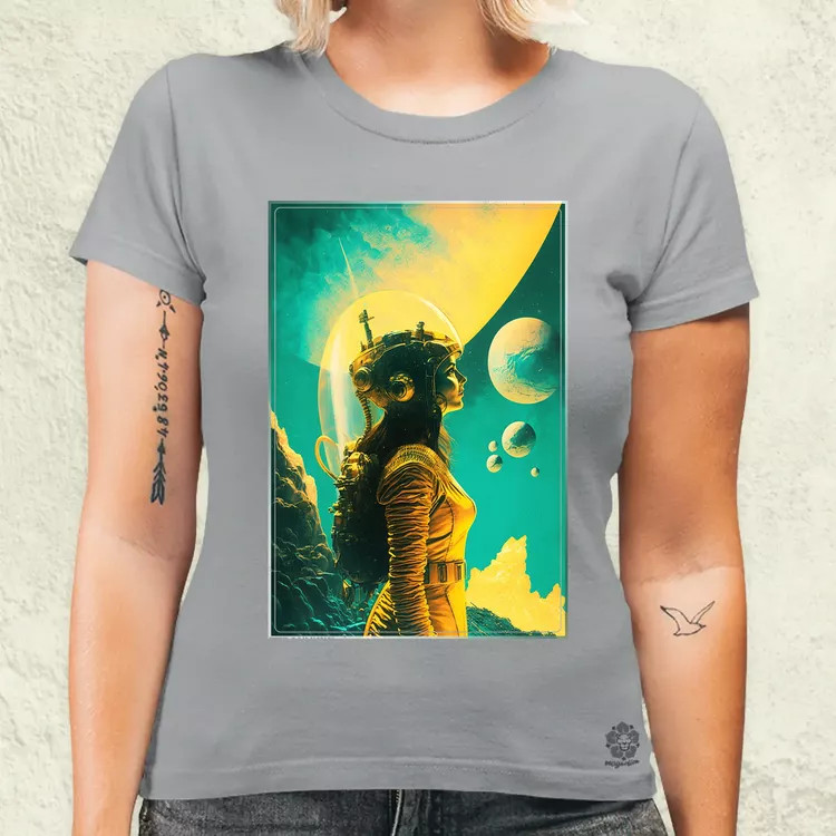 Retró sci-fi v11 női póló