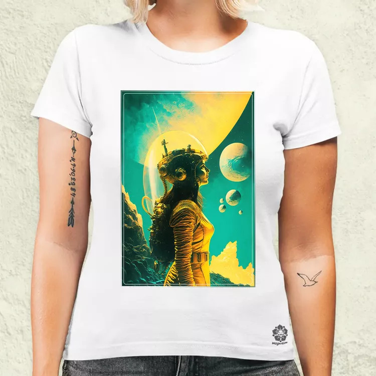 Retró sci-fi v11 női póló
