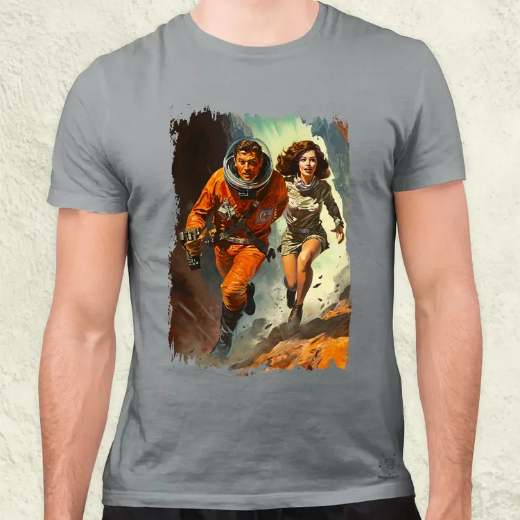 Retró sci-fi v12 férfi póló