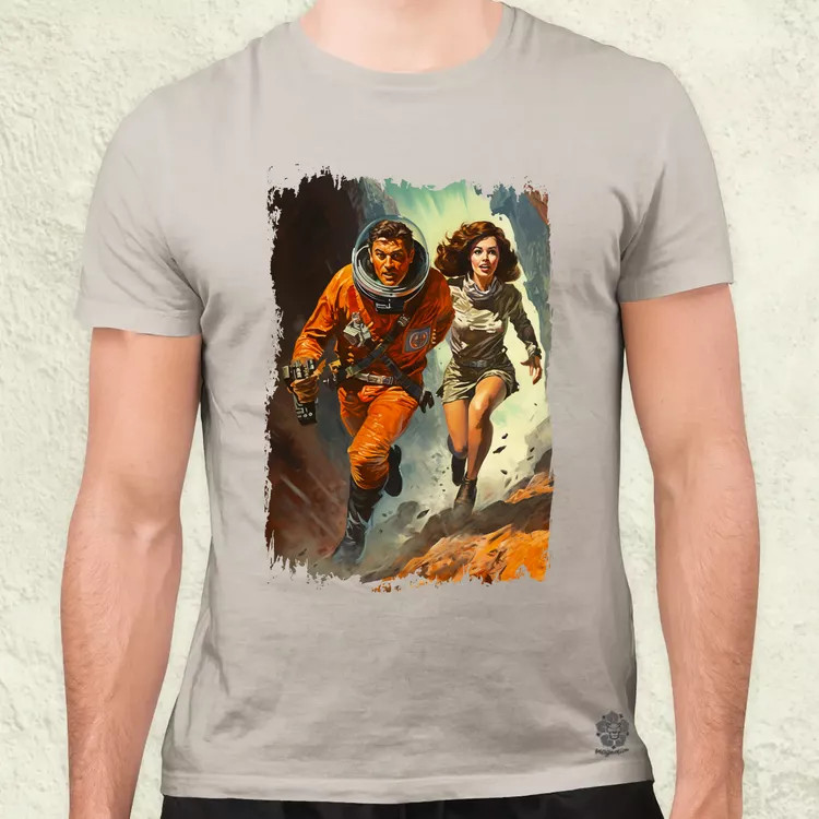 Retró sci-fi v12 férfi póló