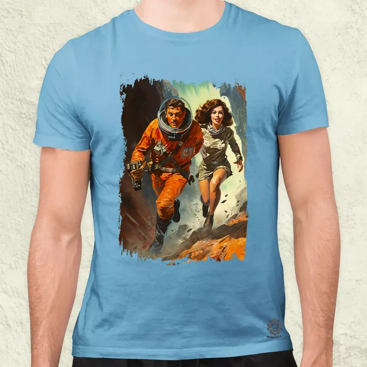 Retró sci-fi v12 férfi póló