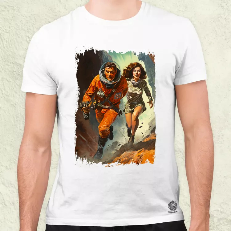 Retró sci-fi v12 férfi póló