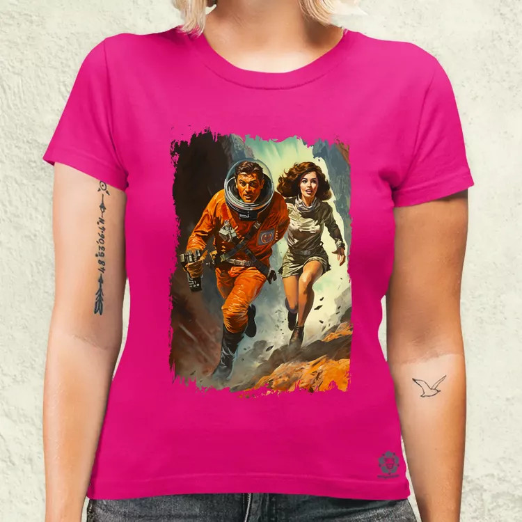Retró sci-fi v12 női póló