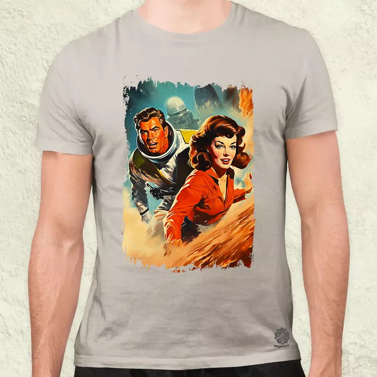 Retró sci-fi v16 férfi póló