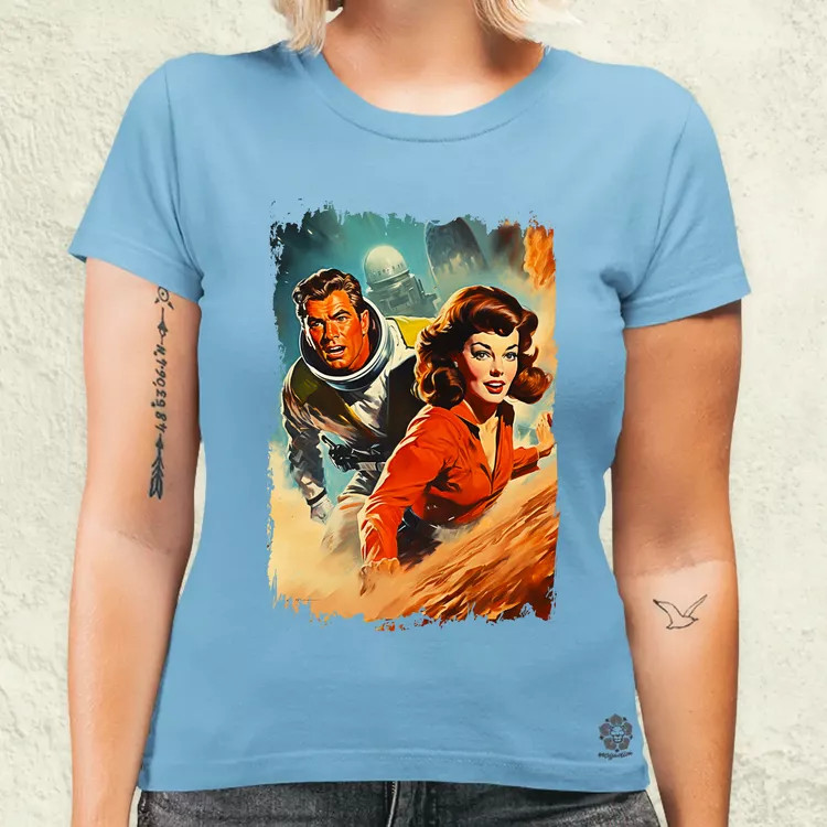 Retró sci-fi v16 női póló