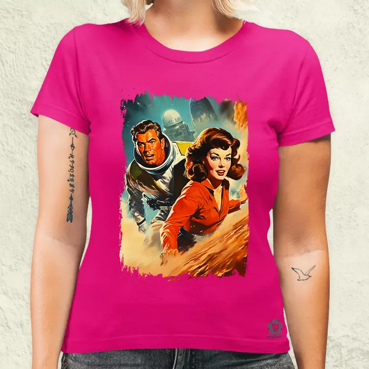 Retró sci-fi v16 női póló