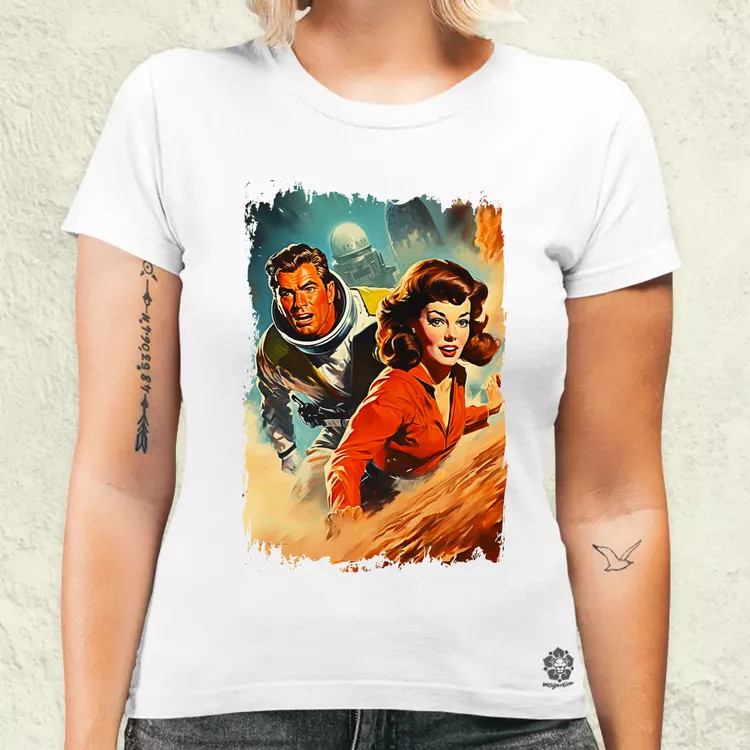 Retró sci-fi v16 női póló