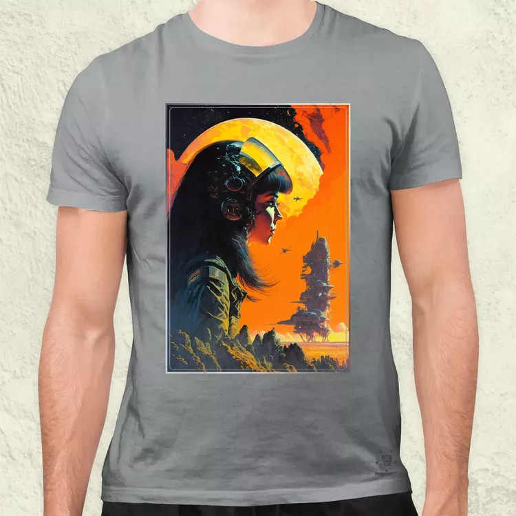Retró sci-fi v3 férfi póló