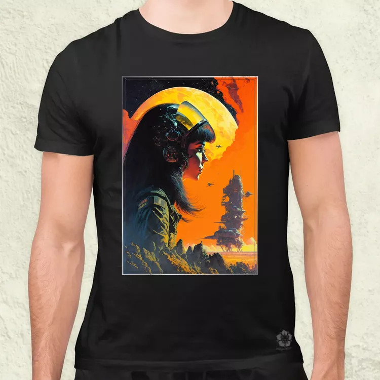 Retró sci-fi v3 férfi póló