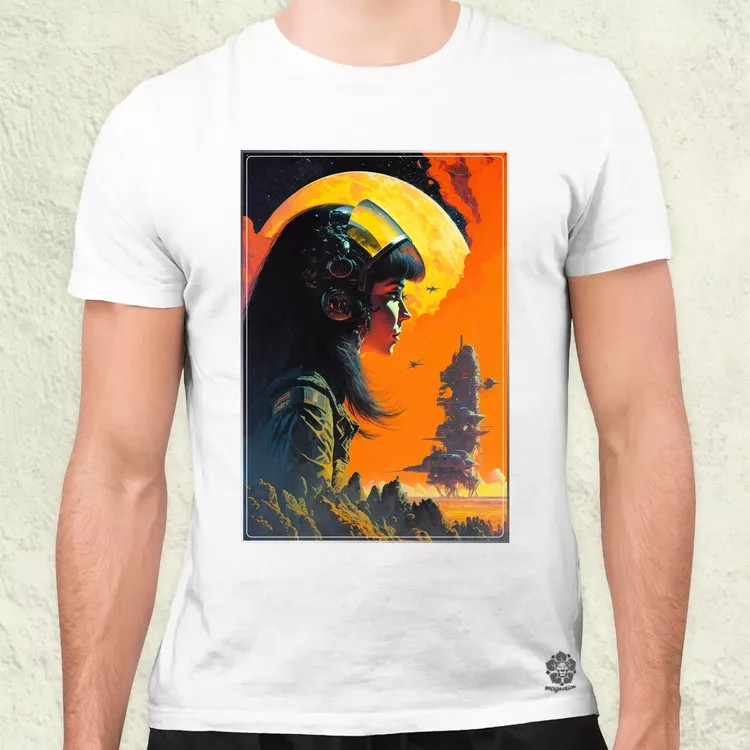 Retró sci-fi v3 férfi póló