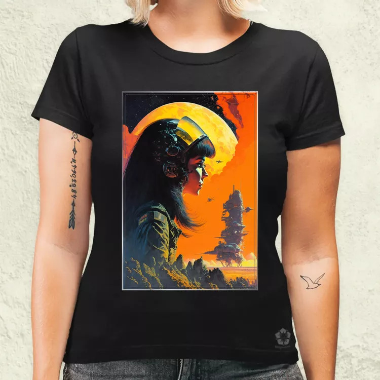 Retró sci-fi v3 női póló