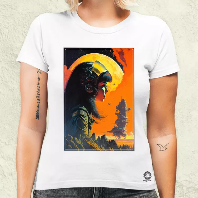 Retró sci-fi v3 női póló