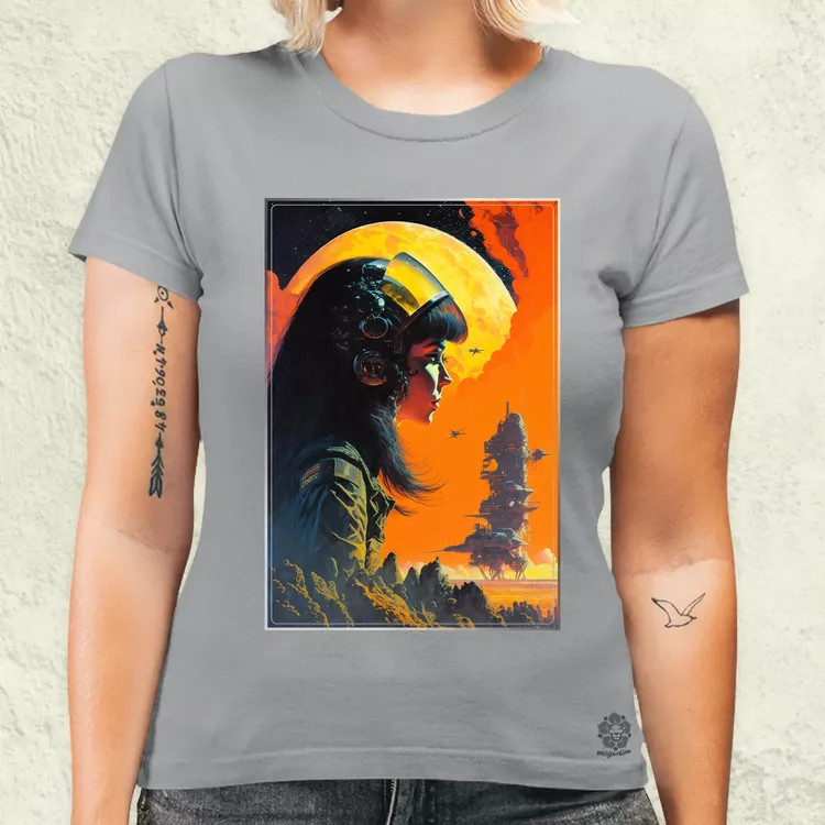 Retró sci-fi v3 női póló