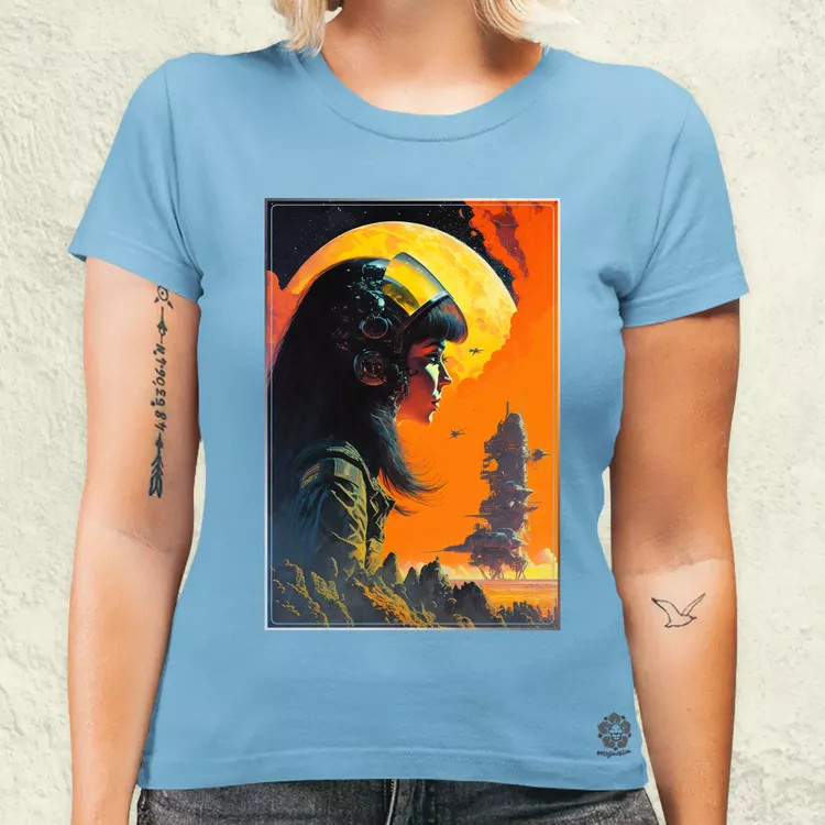 Retró sci-fi v3 női póló