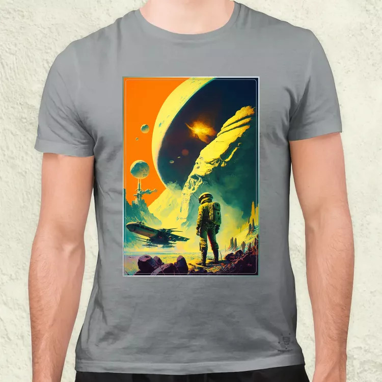 Retró sci-fi v4 férfi póló