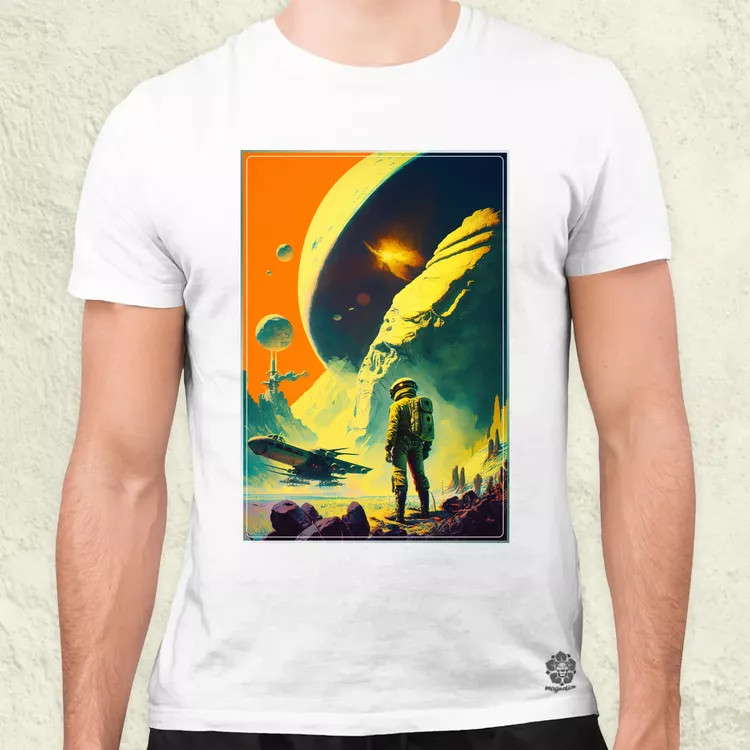 Retró sci-fi v4 férfi póló