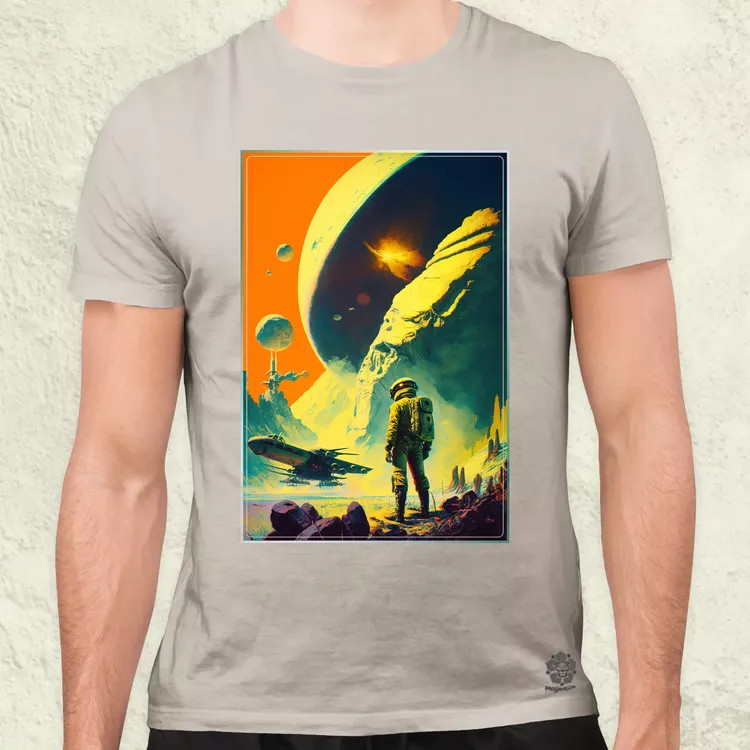 Retró sci-fi v4 férfi póló