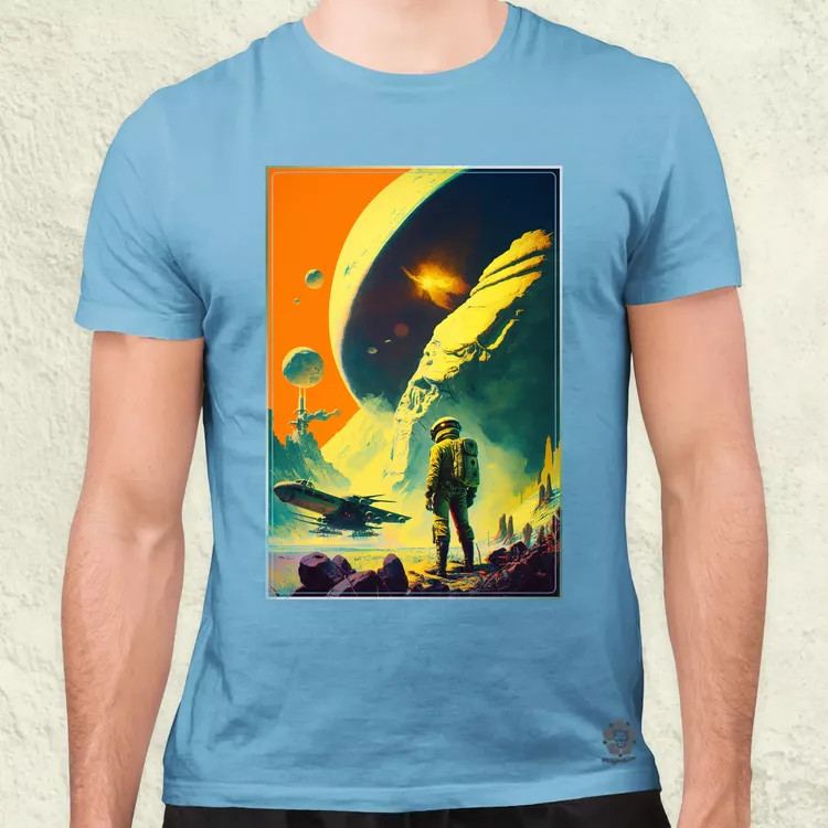 Retró sci-fi v4 férfi póló