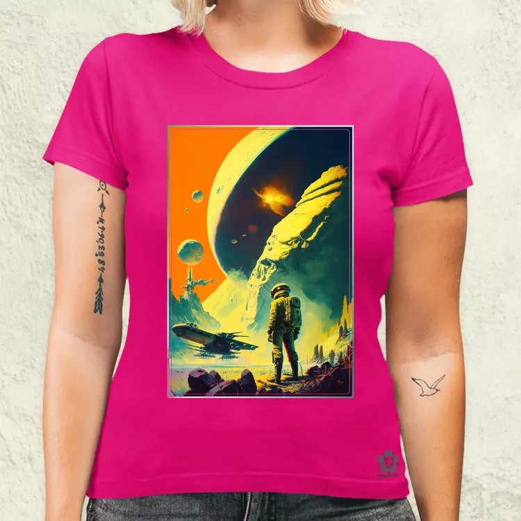 Retró sci-fi v4 női póló