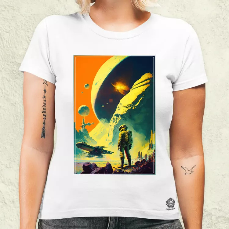 Retró sci-fi v4 női póló