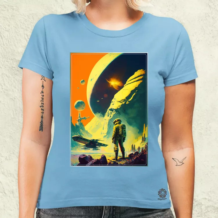 Retró sci-fi v4 női póló