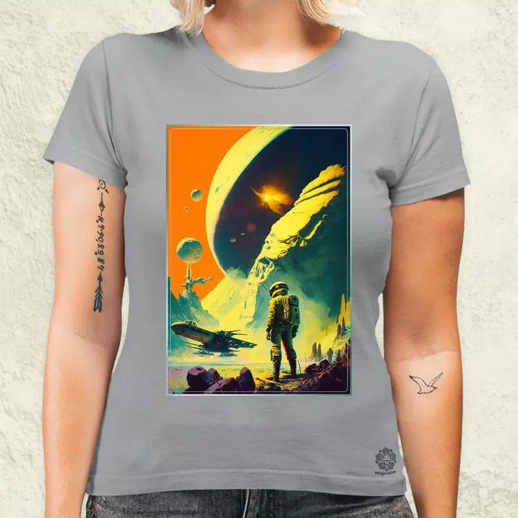 Retró sci-fi v4 női póló