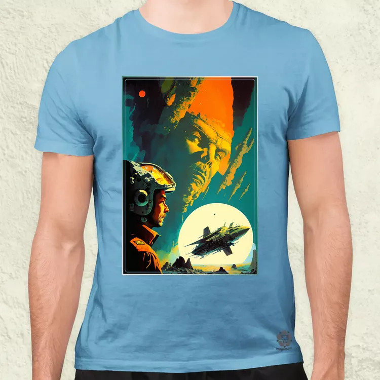 Retró sci-fi v5 férfi póló