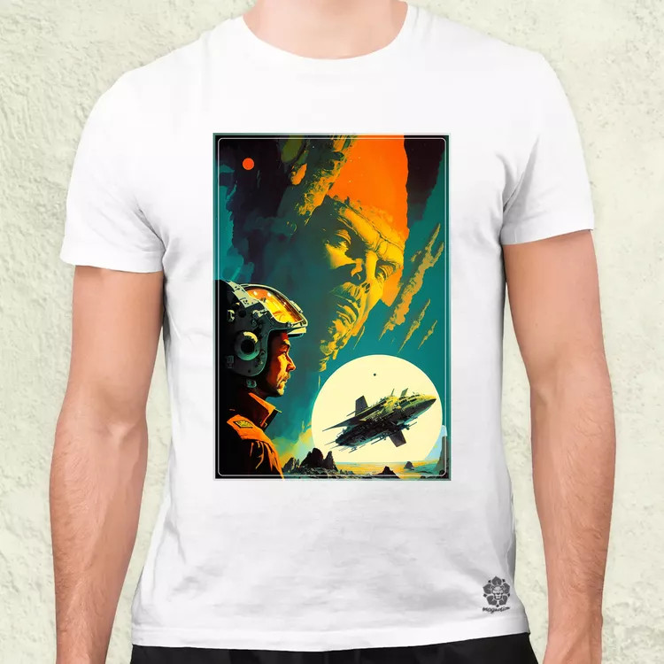 Retró sci-fi v5 férfi póló