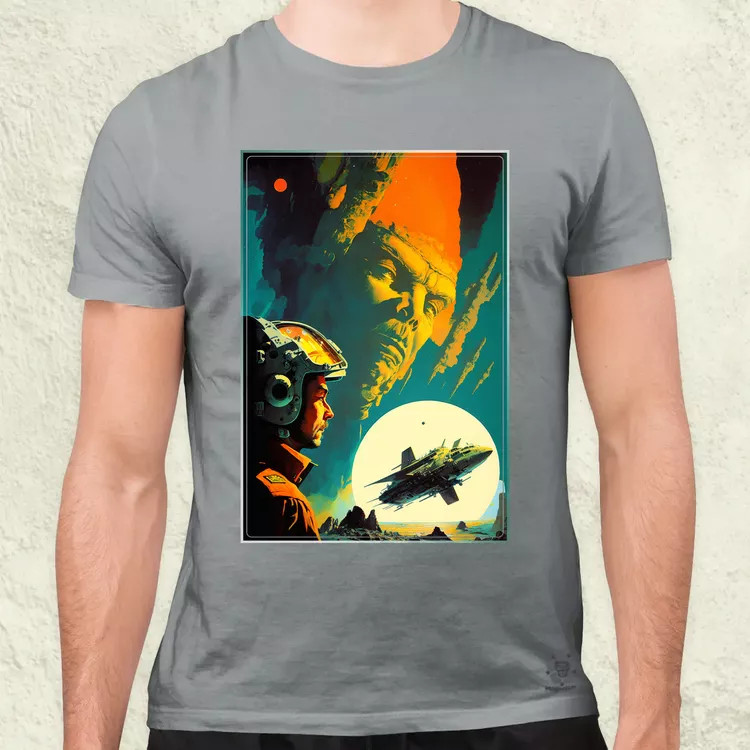 Retró sci-fi v5 férfi póló
